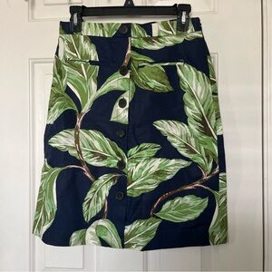 Ann Taylor Midi Skirt with Button Detailing and Pockets